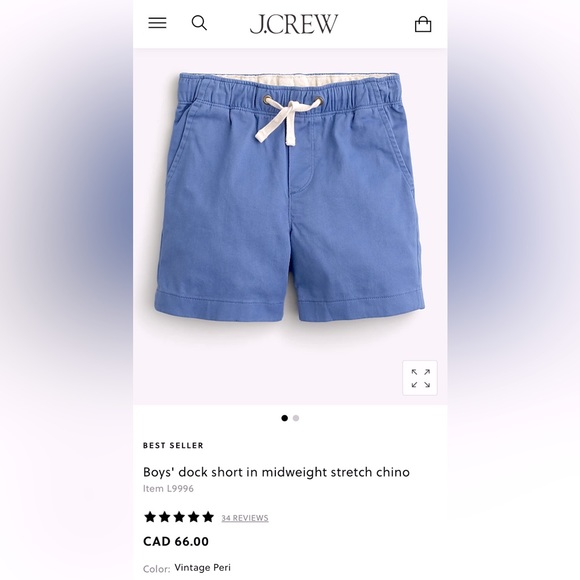 JCrew Crewcuts Dock Shorts. Kids. Size 6 - Picture 1 of 8